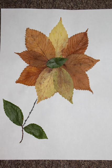 mozaik bunga dari daun