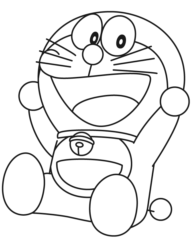 21 Gambar Mewarnai  Doraemon Untuk Anak Anak
