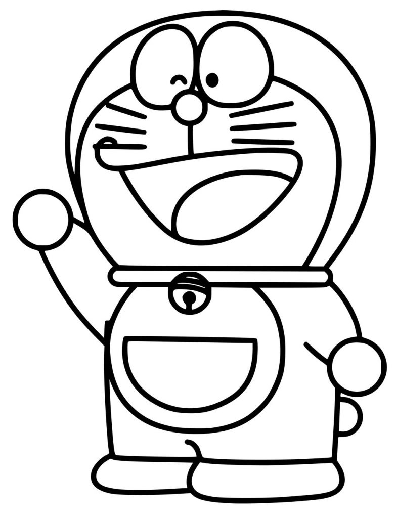 21 Gambar Mewarnai Doraemon Untuk Anak Anak