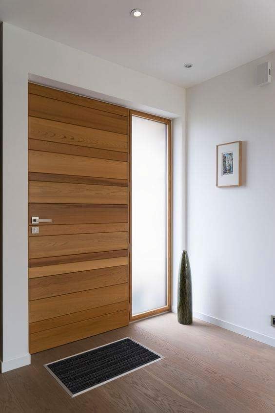 model pintu geser kayu minimalis