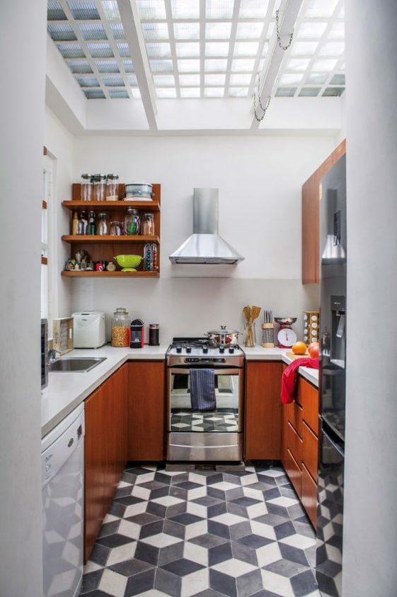 14 Inspirasi Gambar Dapur dengan Atap Kaca Transparan Minimalis