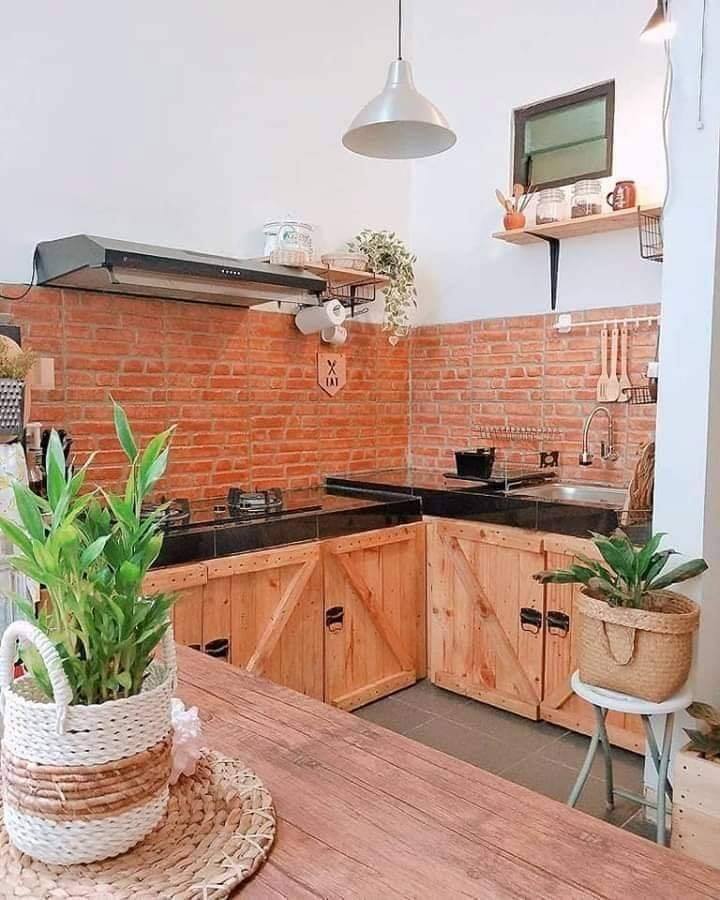 kitchen set minimalis dari kayu