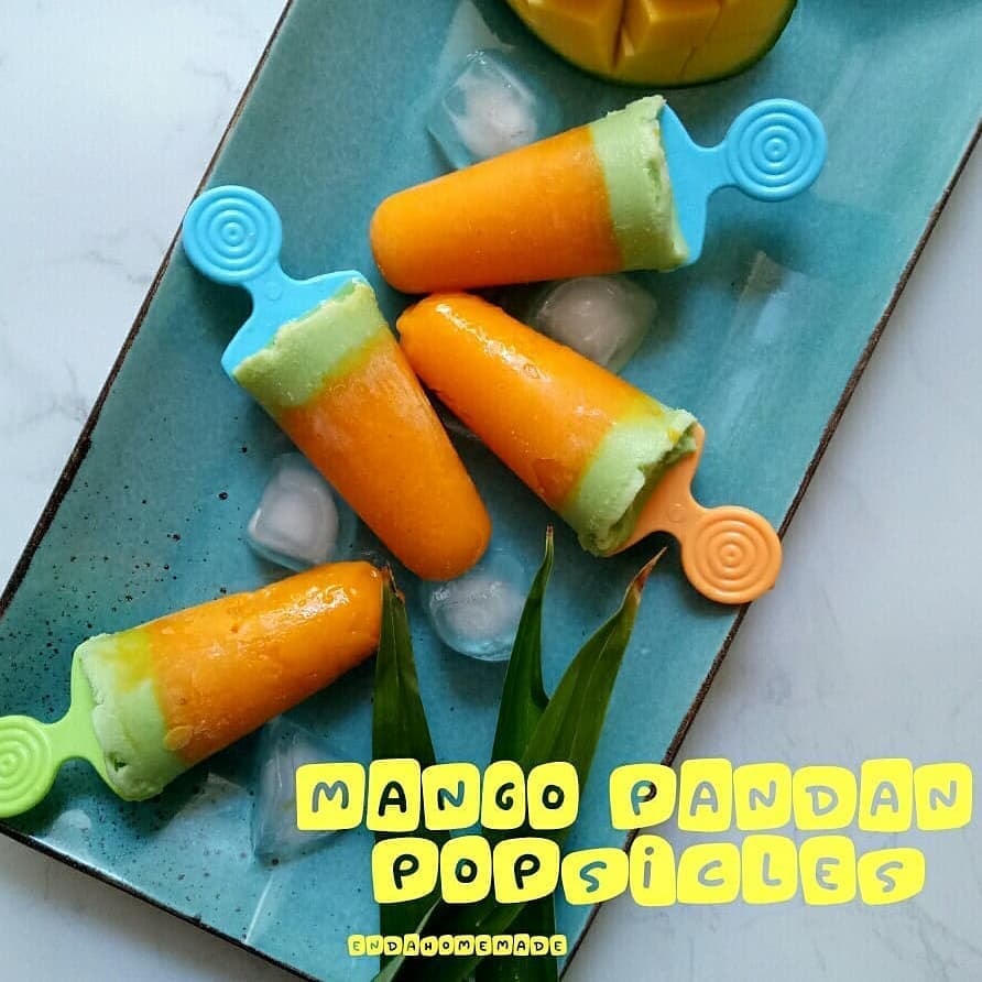 mango pandan popsicles