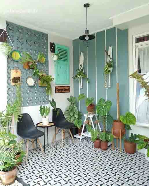 15 Cara  Menata  Pot Bunga  di  Teras Depan  Rumah 