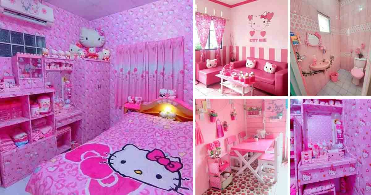 15 Dekorasi Kamar Dan Ruangan Rumah Serba Hello Kitty Yang Cantik