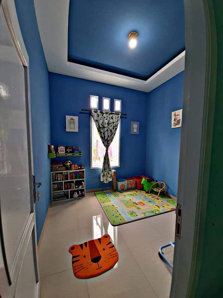 ruangan rumah nuansa biru