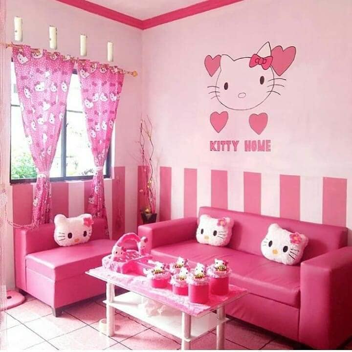 15 Dekorasi Kamar dan Ruangan Rumah Serba Hello Kitty yang Cantik