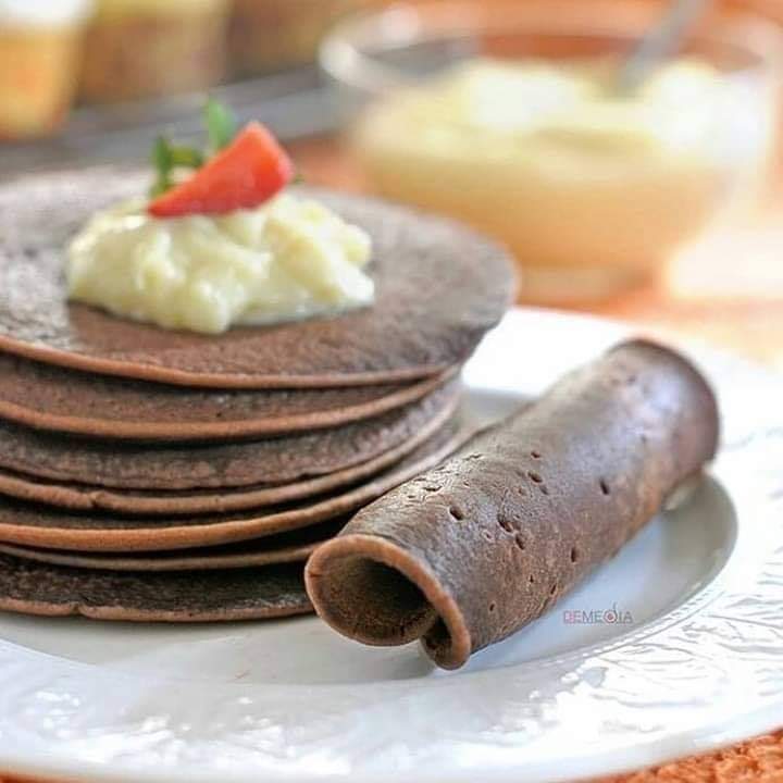 3. Pancake cokelat saus durian0A