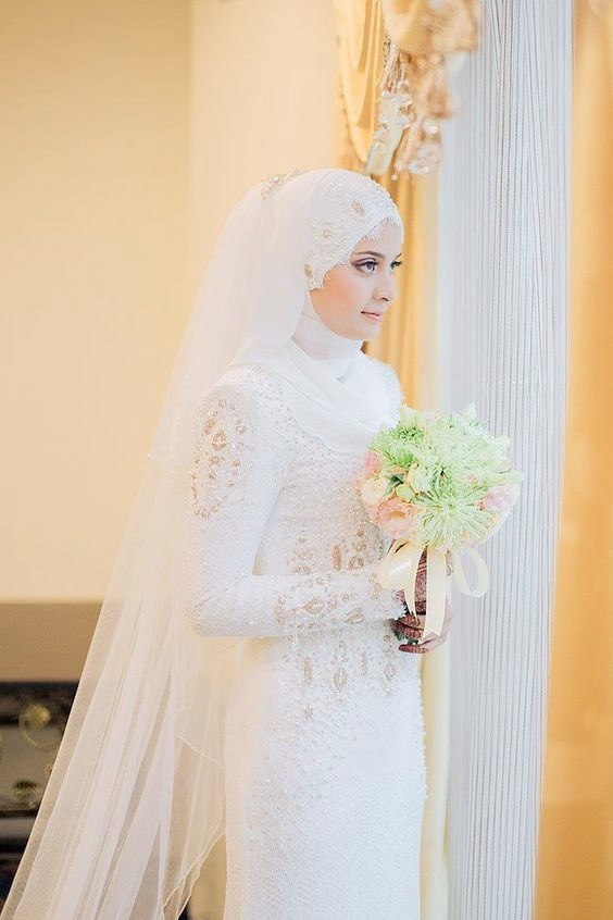 gaun pengantin muslimah 11
