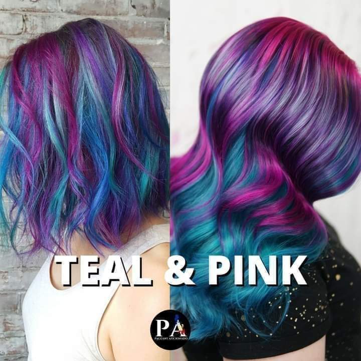 Teal and pink0A0A 1