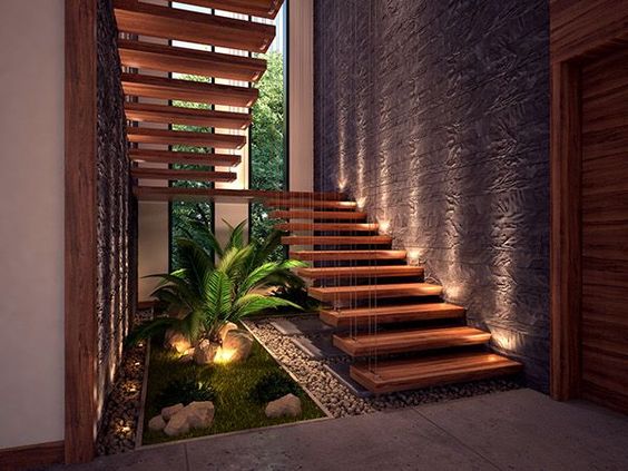 11 Desain Taman Minimalis di Bawah Tangga, Interior Rumah Semakin Indah