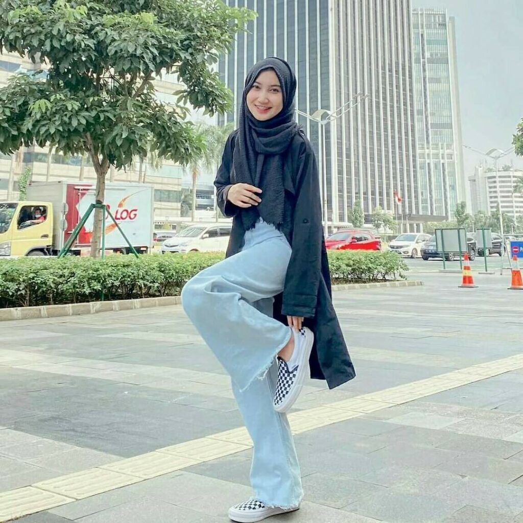 0AOOTD Hijab Celana dengan Overall Pastel