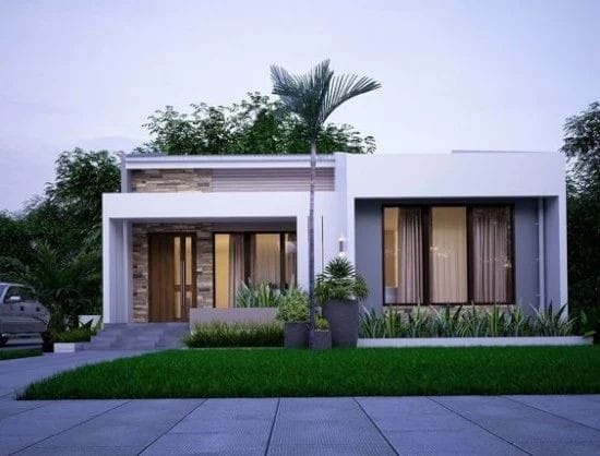 Desain Rumah Atap Datar Klasik Modern