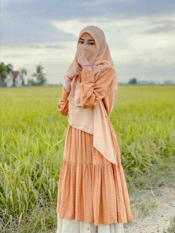 Gamis Model Kaos Di Padukan Dengan Jilbab Cadar Wa