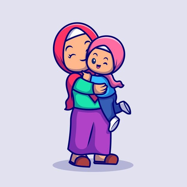 ibu memeluk anak perempuan